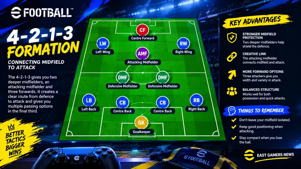 4-2-1-3 eFootball formation