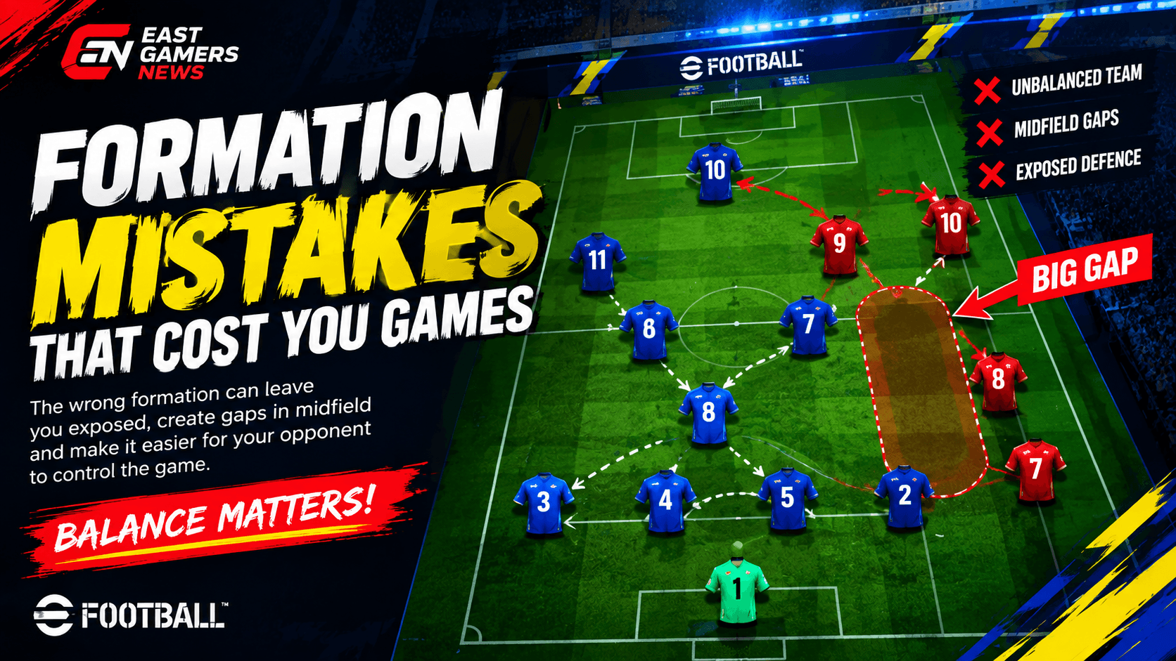 eFootball formation mistakes causing losses